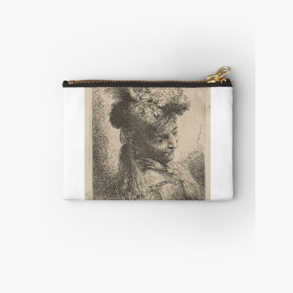 Item preview, Young man facing three quaters right wearing a fur headdress with a plume, jewel and a headband, from series of 'Small Heads in Oriental Headdress' designed and sold by guagamela617.