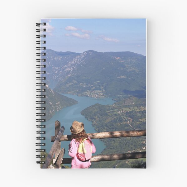 Item preview, little girl hiker on mountain viewpoint designed and sold by goceris.
