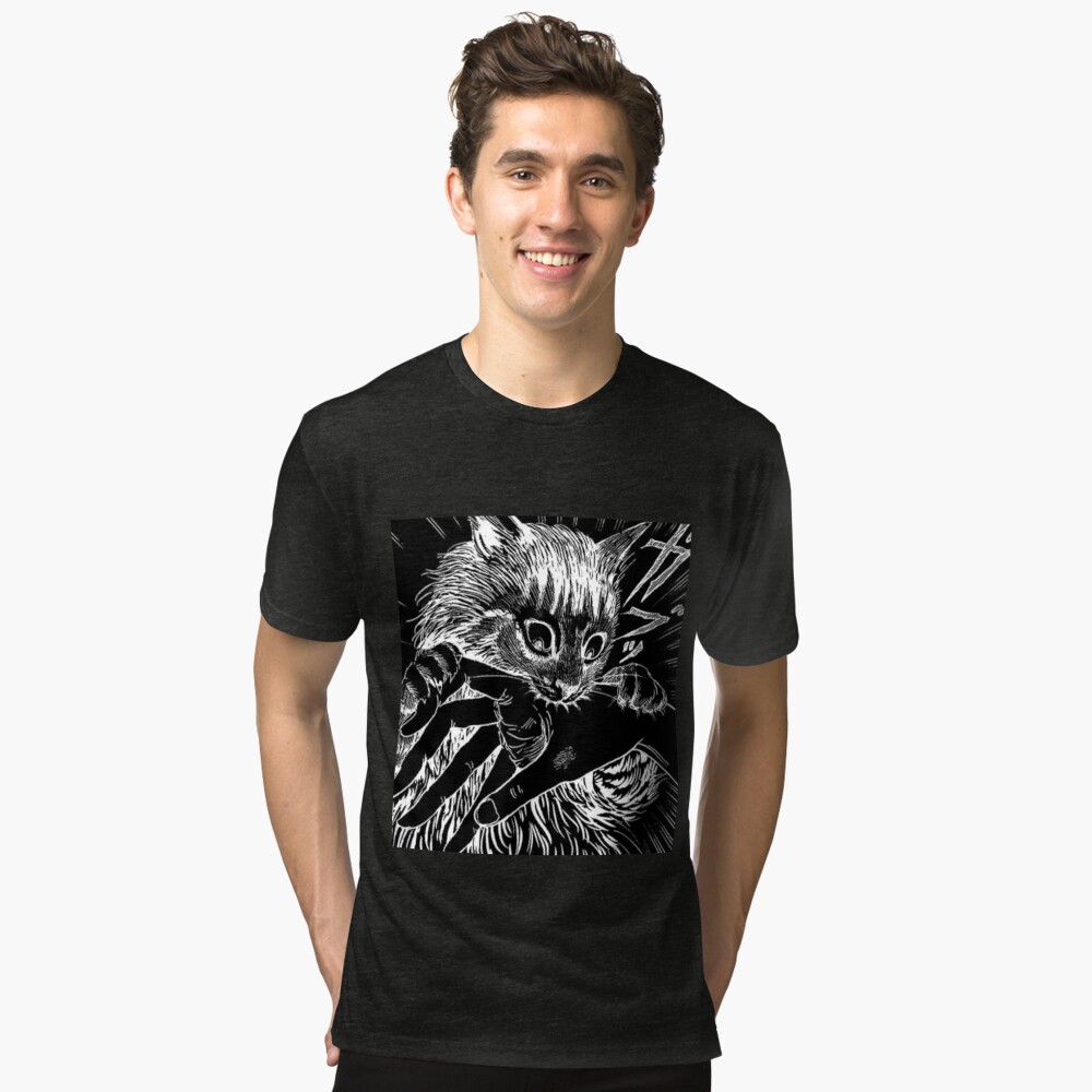 "Cat Junji Ito Bite" Tshirt by AllergicAlien Redbubble