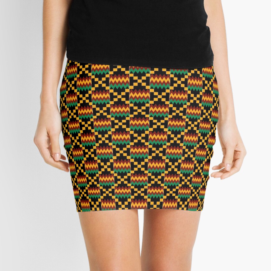 black and yellow skirt