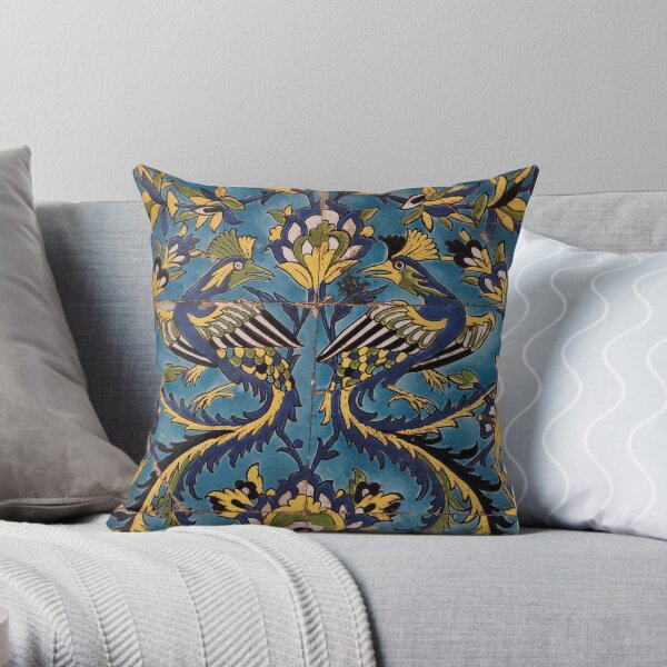 Iranian Birds Throw Pillow