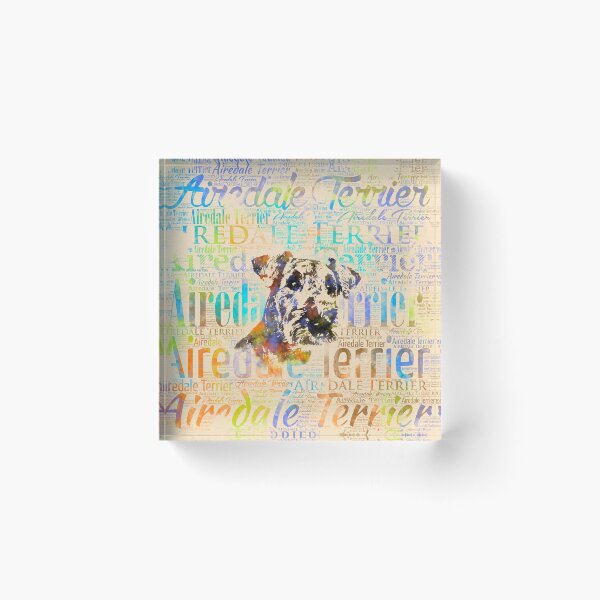 Item preview, Airedale Terrier  Watercolor Word Art designed and sold by k9printart.