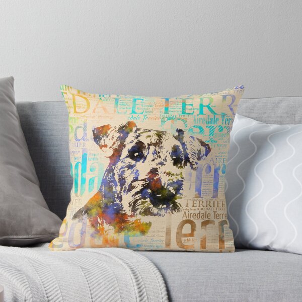 Item preview, Airedale Terrier  Watercolor Word Art designed and sold by k9printart.