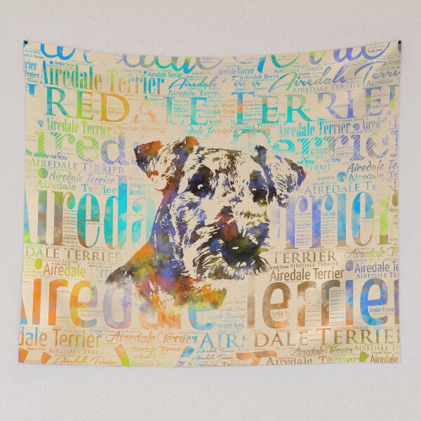 Item preview, Airedale Terrier  Watercolor Word Art designed and sold by k9printart.
