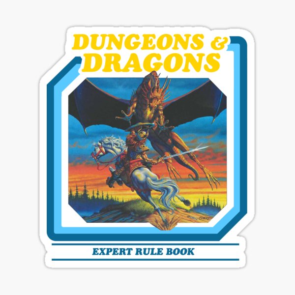 80's Dungeons & Dragons Expert Rule Book Sticker