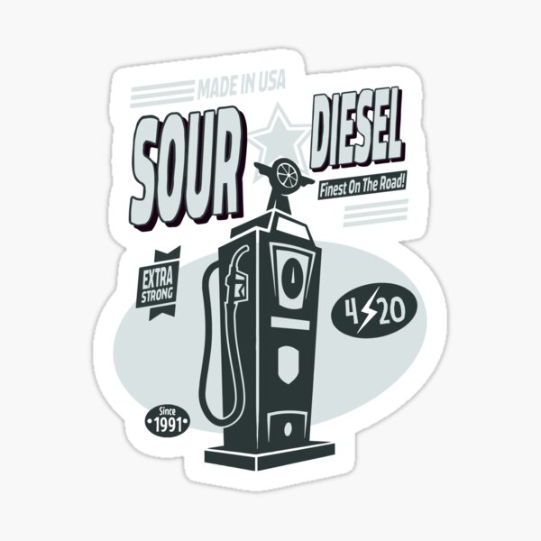 Sour Diesel - Strain Artwork Sticker