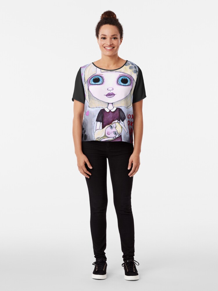 Alternate view of Number One Fan (Full Color Version) Chiffon Top