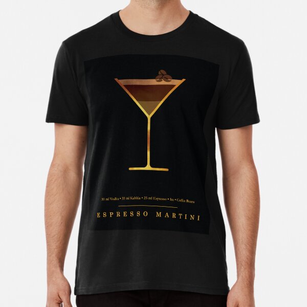 "Espresso Martini Cocktail Classic Cocktails Series Black and Gold