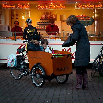 Artwork thumbnail, In the 'bakfiets' to the 'oliebollenkraam' by steppeland
