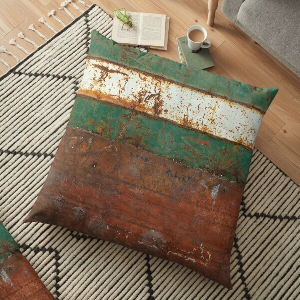 Rusty Cuban Fence Floor Pillow