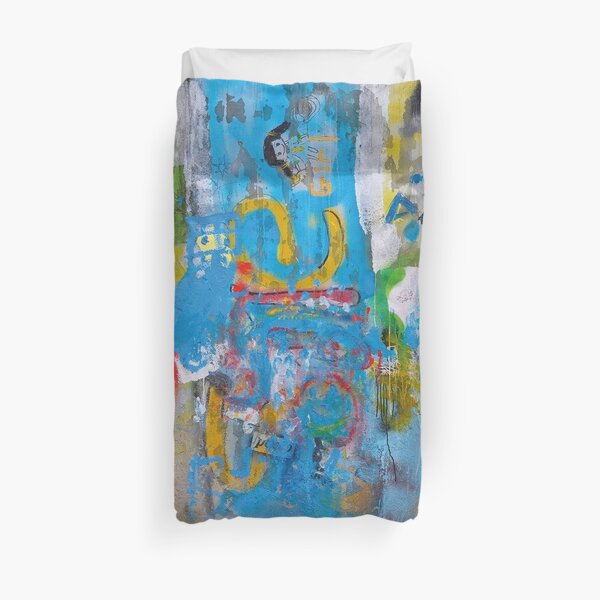 Colorful wall in Shanghai Duvet Cover