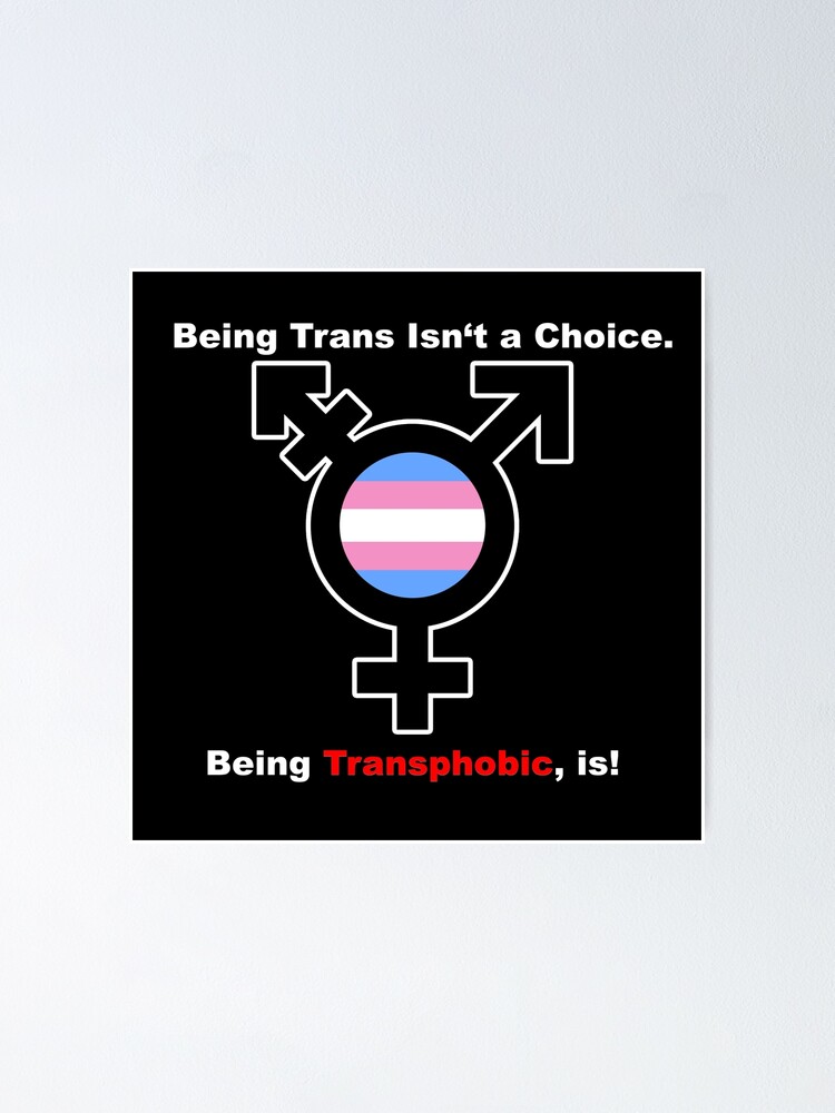 Transgender Symbol Trans Flag And Quote Gift Idea Poster By Jamesandluis Redbubble