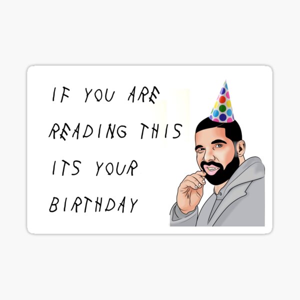 Drake Birthday Card, Rapper Greeting Card, Meme Greeting Cards