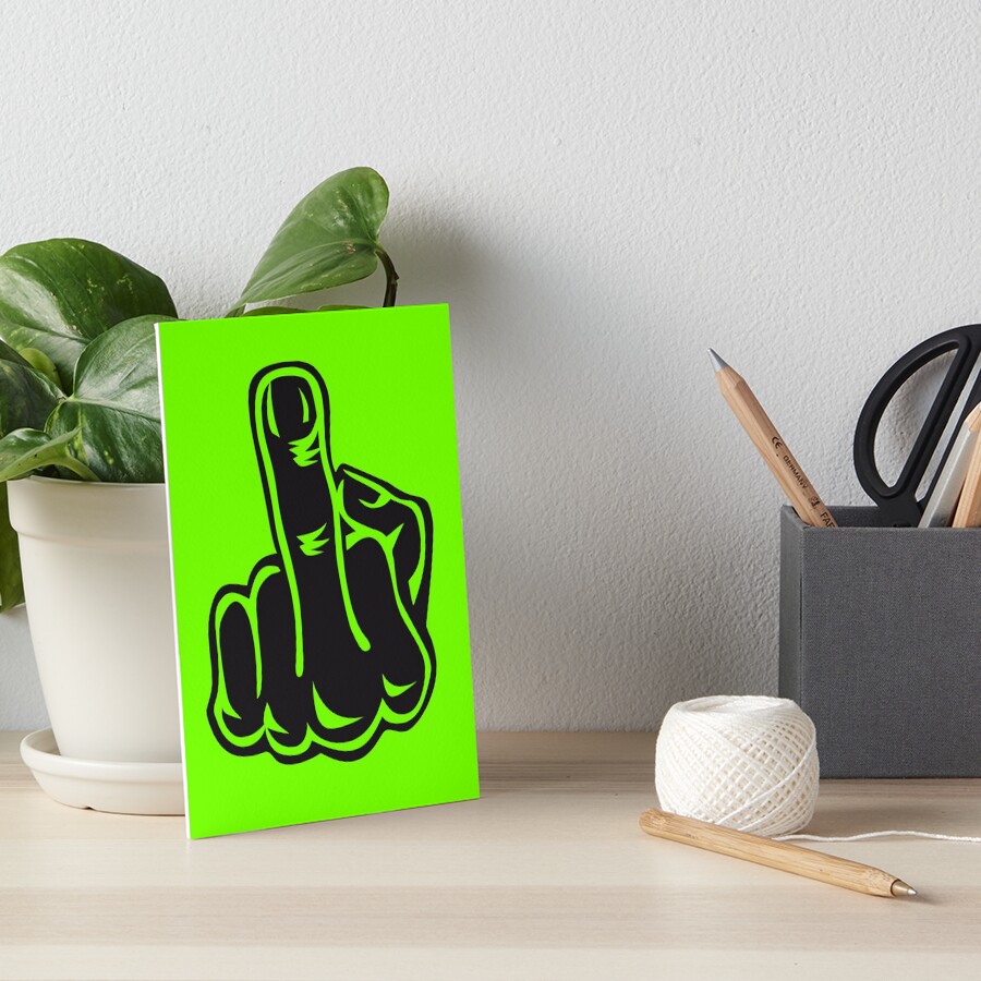 "Middle finger stinky finger symbol" Art Board Print by MargaritaArt