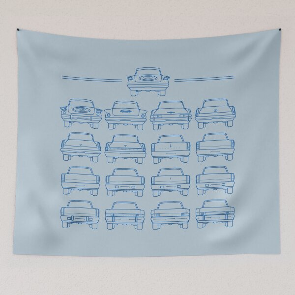 Item preview, Valiants Through the Years (Back) - Mopar Blue designed and sold by Justin Ellis.