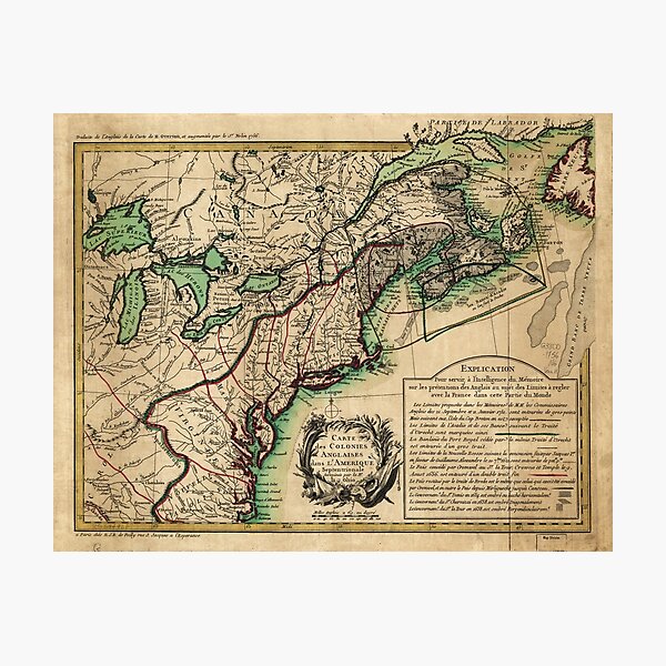 "Map of the East Coast of America (1756)" Photographic Print by allhistory  Redbubble