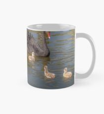 A pair of Black Swan with Four Cygnets Mug