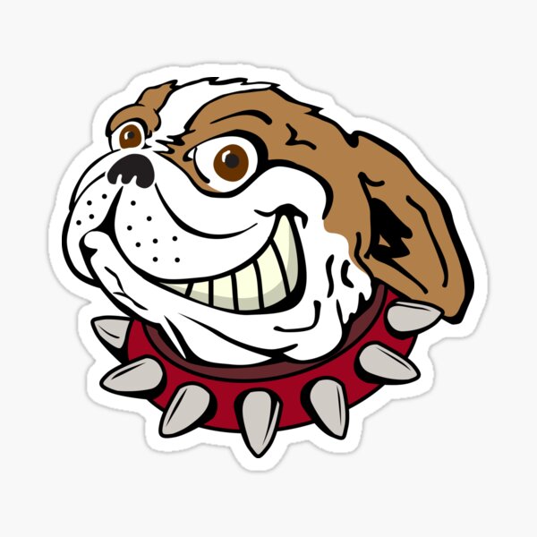Bulldog with Spiked Collar Sticker