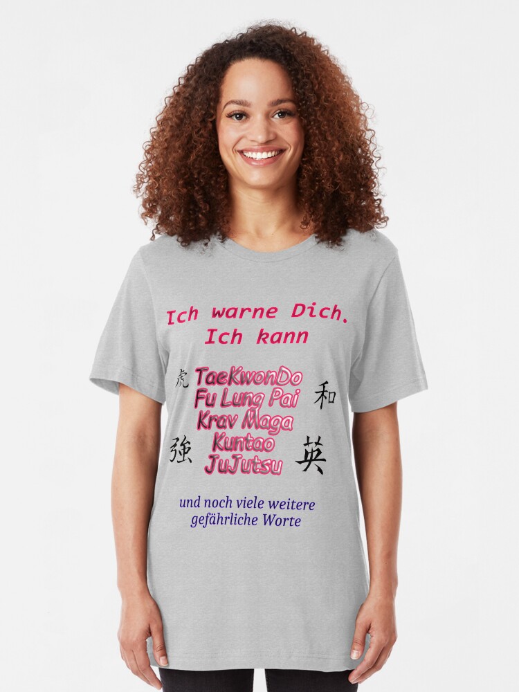 Alternative Ansicht von Warnung Kampfsport Slim Fit T-Shirt