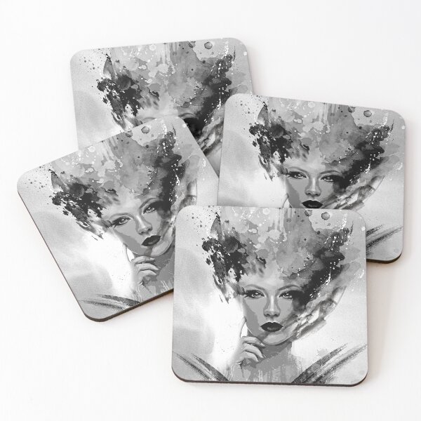 Item preview, Black and White Woman Portrait art designed and sold by Nora Gad.