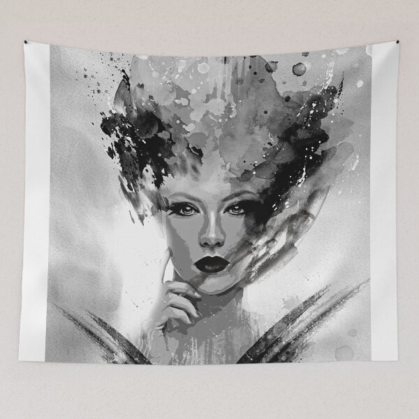 Item preview, Black and White Woman Portrait art designed and sold by Nora Gad.