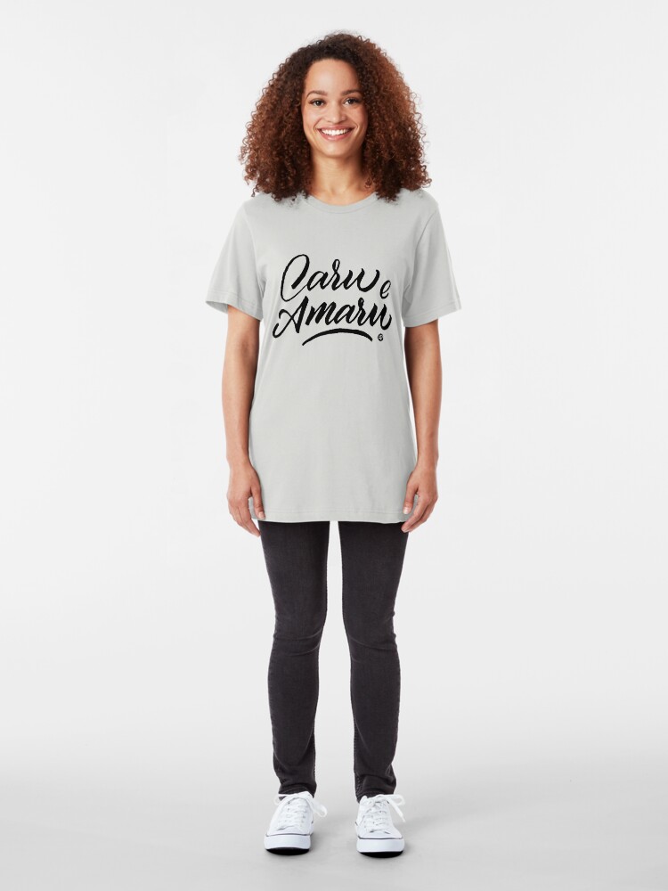 Alternate view of Caru e Amaru - #siculigrafia Slim Fit T-Shirt