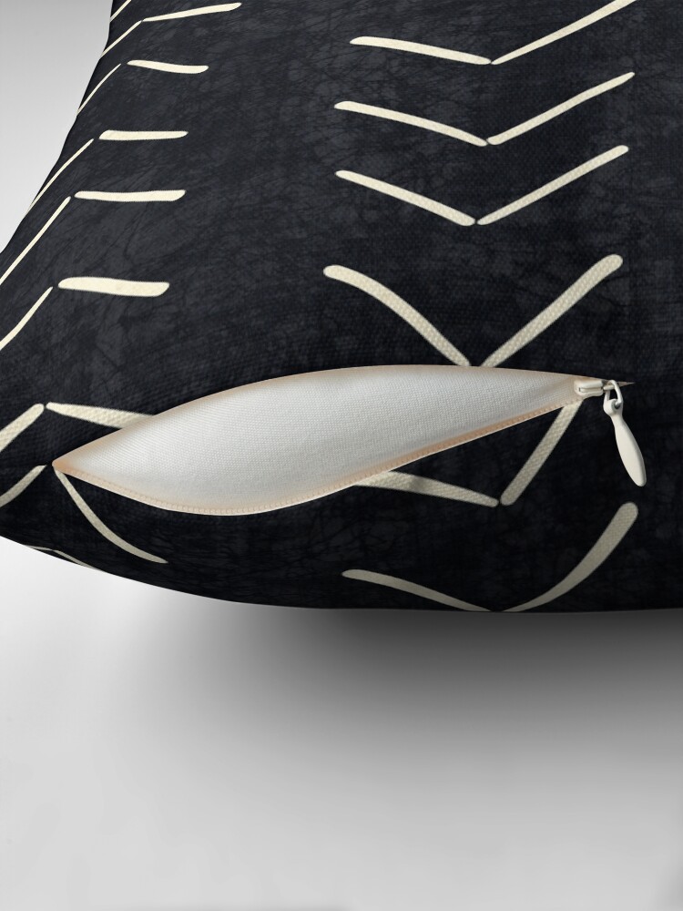 Thumbnail 2 of 4, Pillow, Boho Big Arrows in Black and White designed and sold by beckybailey.