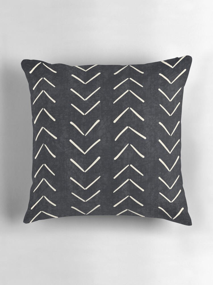 Thumbnail 3 of 4, Pillow, Boho Big Arrows in Black and White designed and sold by beckybailey.