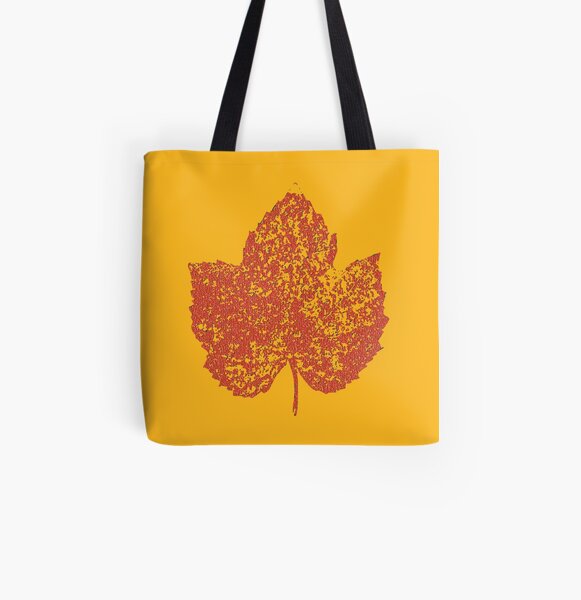 One Love/Leaf All Over Print Tote Bag