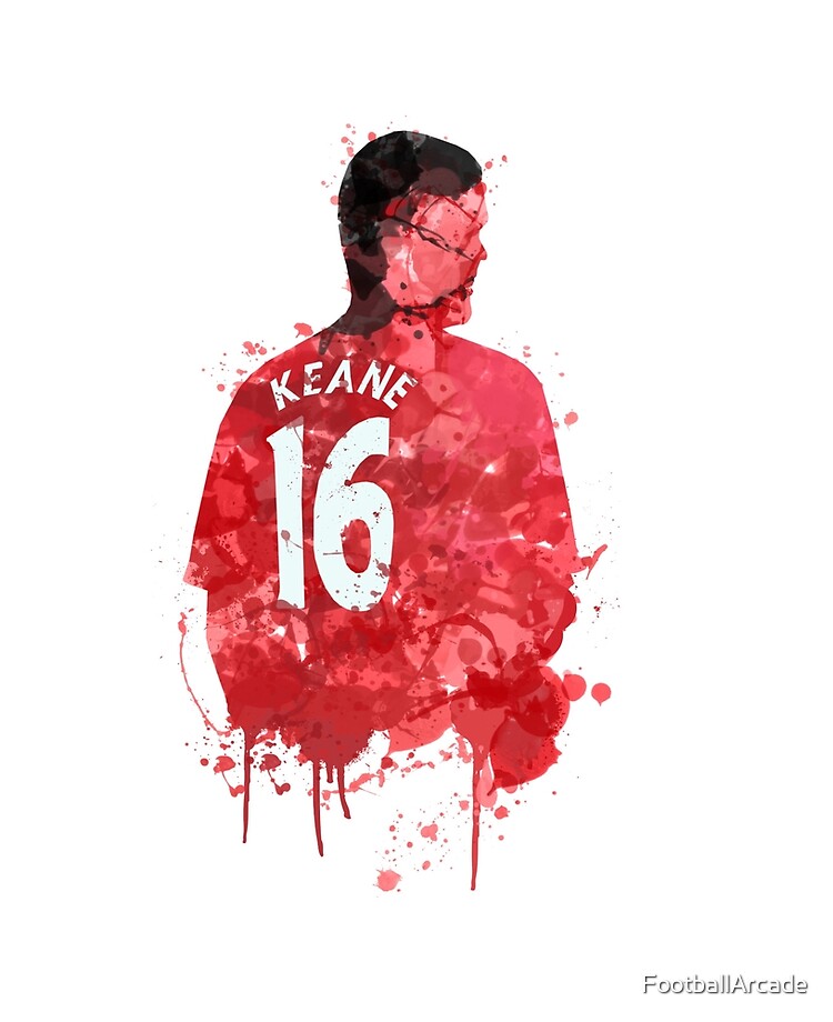 Manchester United Wall Art Football ART PRINT Roy Keane illustration Sport