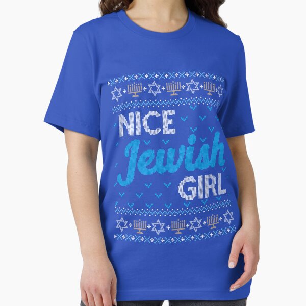 Item preview, Funny Ugly Hanukkah Sweater, Nice Jewish Girl designed and sold by HolidayWeek.