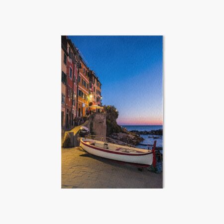Sunset by the Seaside Art Board Print