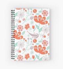 Orange Flower Fields Spiral Notebook