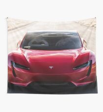 Tesla Roadster Newest Model ( 2020) Wall Tapestry