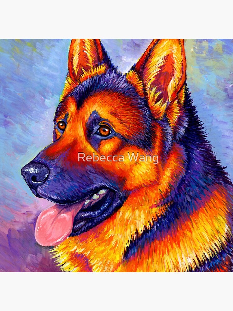 Courageous Partner - Colorful German Shepherd Dog by lioncrusher