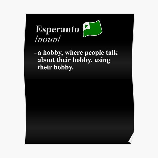 Esperanto Dictionary Term Poster