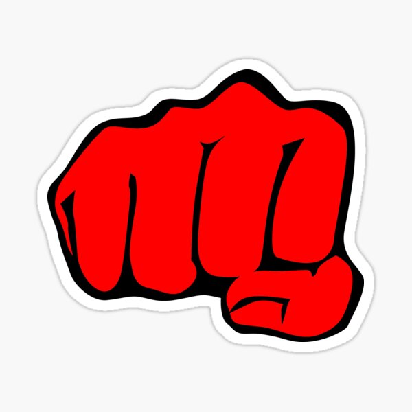 Artikel-Vorschau von Faust rot Hand Schlag Symbol, designt und verkauft von Margarita-Art.