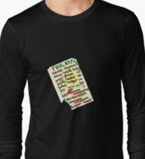 Frog Names Long Sleeve T-Shirt