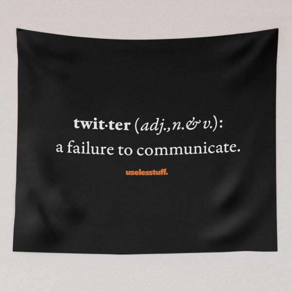 Item preview, 16670-09-BDK – Uselesstuff® Dictionary – Twitter – Failure (White) designed and sold by Uselesstuff.