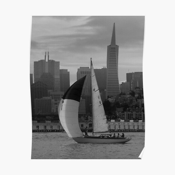 SF Folk Boat / portrait Poster