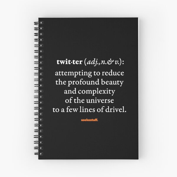 Item preview, 16670-10-BDK – Uselesstuff® Dictionary – Twitter – Drivel (White) designed and sold by Uselesstuff.