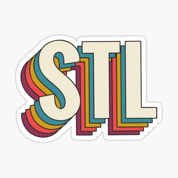 Vintage STL Sticker