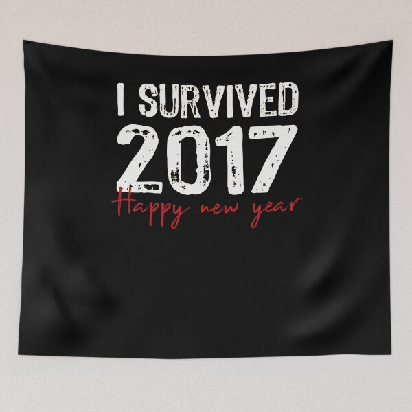 Item preview, I Survived 2017 Funny Happy New Years Eve Ball White designed and sold by KNUXX Shop.
