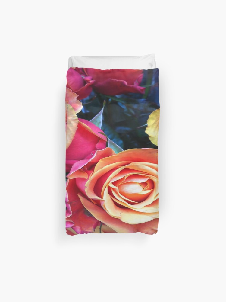 Roses At Flower Market Liberty Of London Duvet Cover By