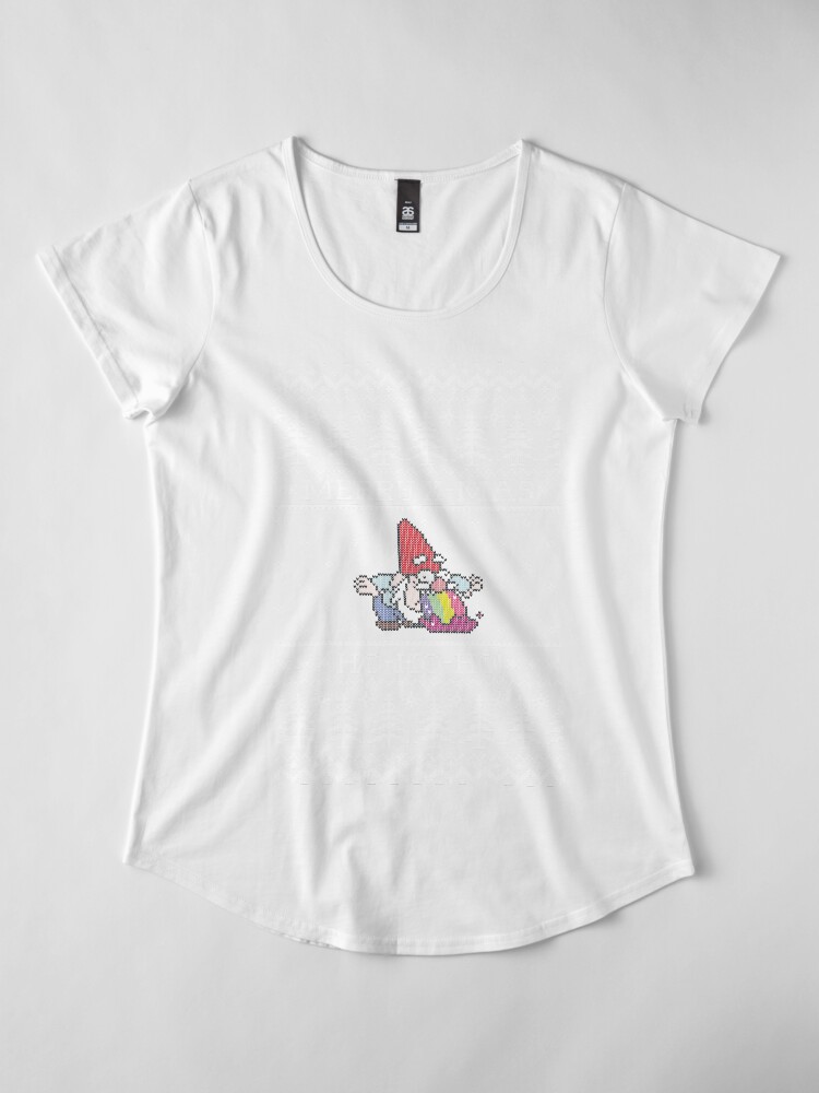 Vista alternativa de Camiseta premium de cuello ancho Happy and colorful Christmas with Santa Claus