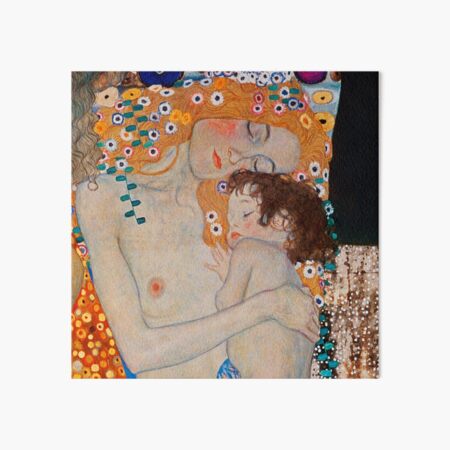 Gustav Klimt, mother and child,reproduction,art nouveau,great art from vintage painters Art Board Print