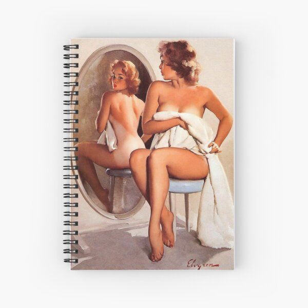 Vintage Retro Sun Tan Pinup Girl Spiral Notebook