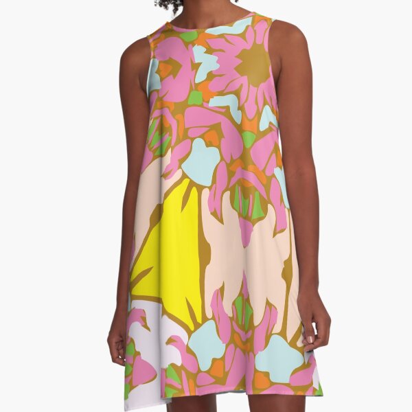 Candy Blush Flower A-Line Dress