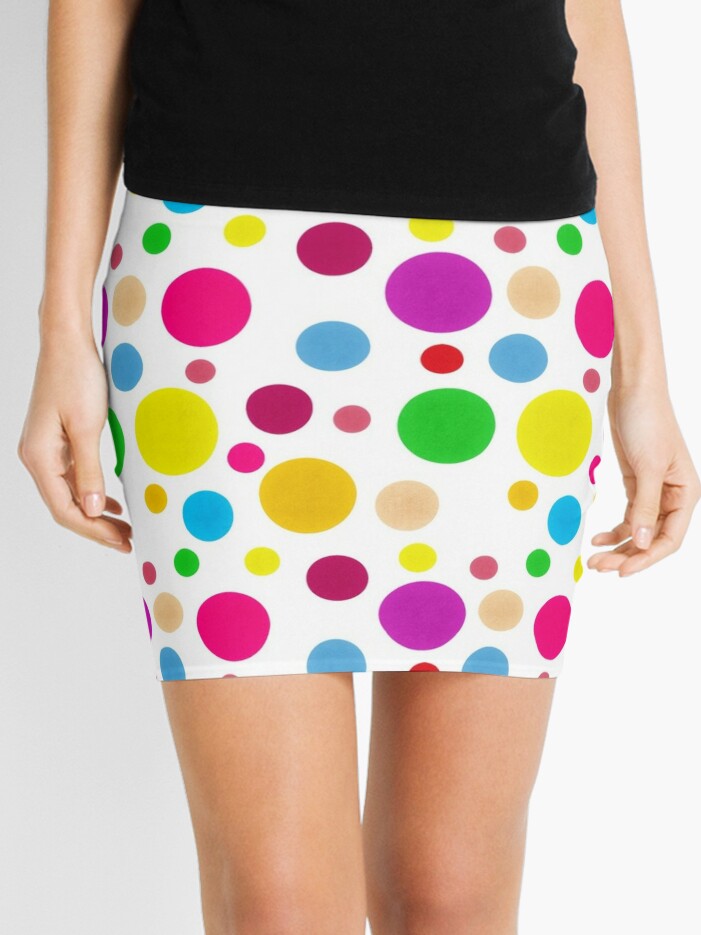 multicolor polka dot skirt