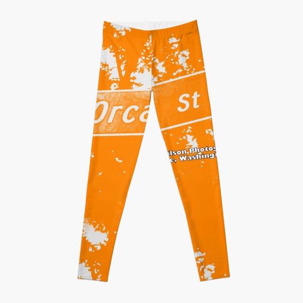 South Orcas Street1 CREME ORANGE Seattle Washington by Mistah Wilson Photography Leggings